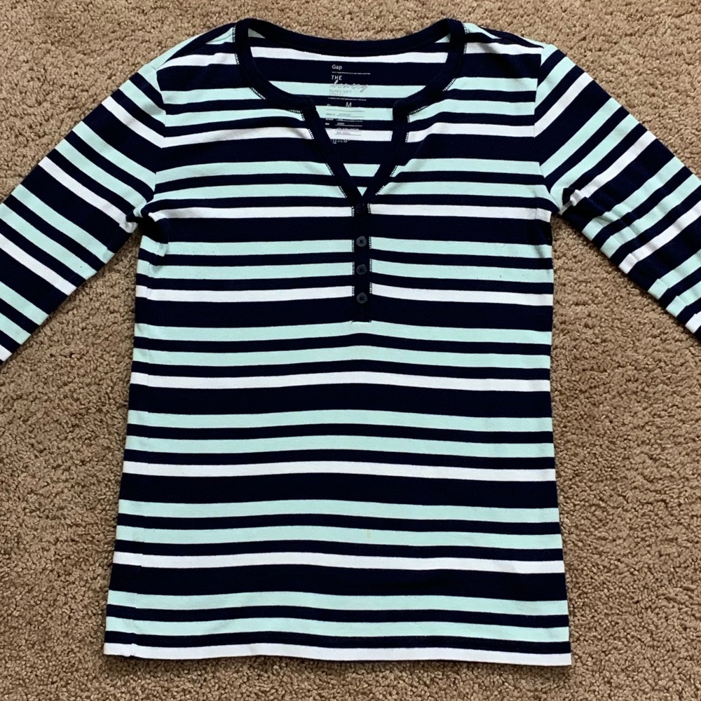 Super Soft Blue and Green Long Sleeve